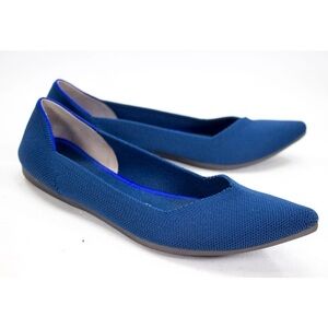 Rothy’s The Point Womens Size US 8 Navy Blue Knit Ballet Classic Preppy Flats